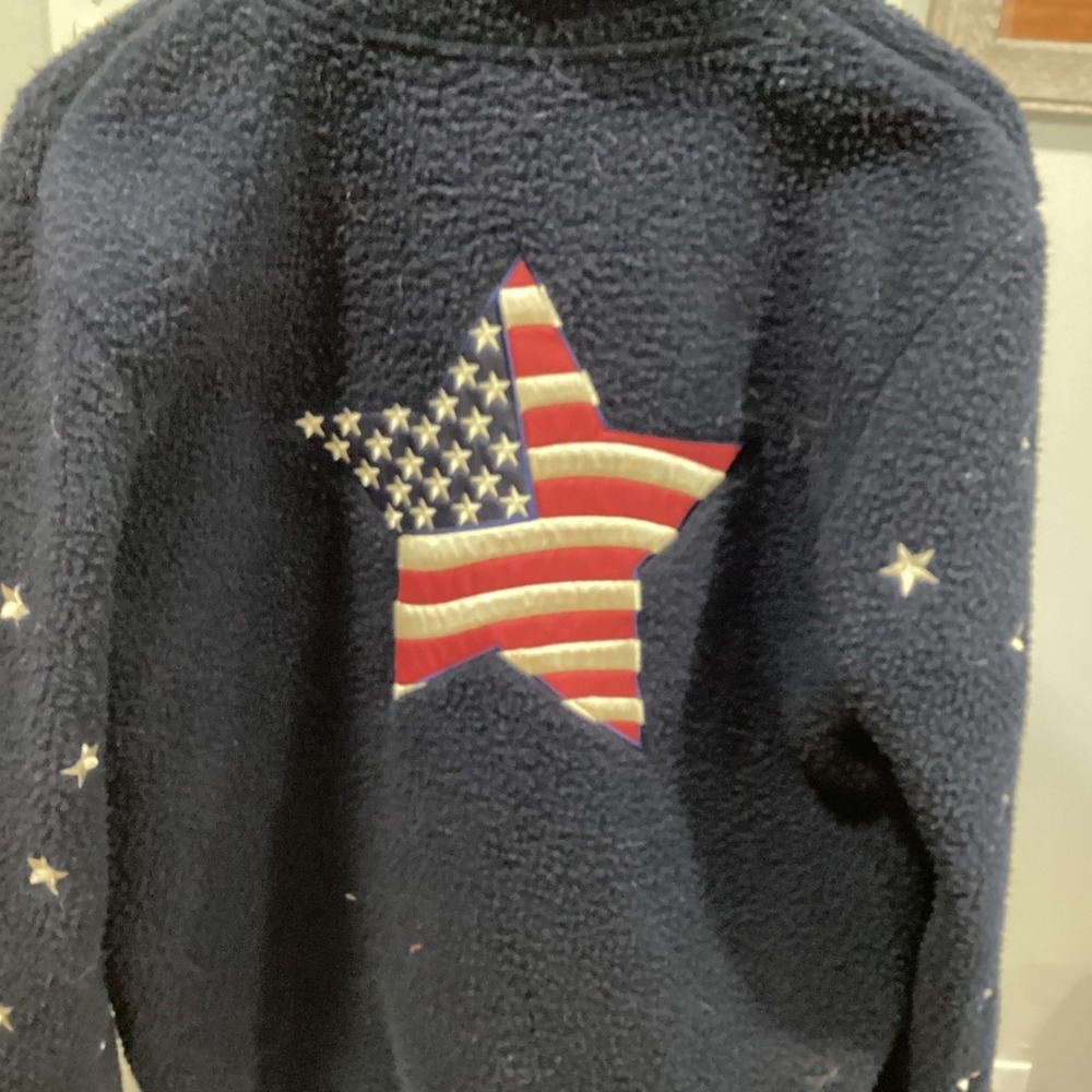Vintage Blair Fleece American Flag Size Large
